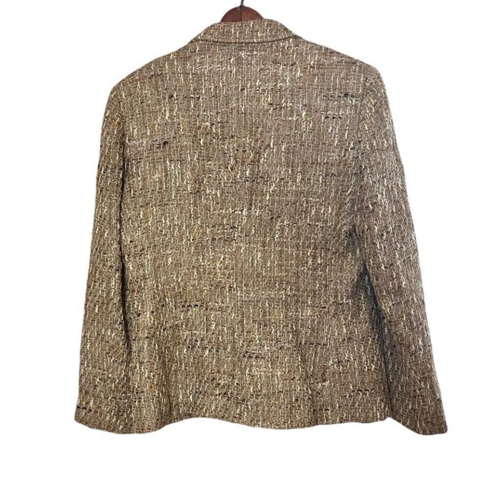 Harve Benard One Button Fully Lined Multi Tan/ Brown Women’s Jacket sz 16 NWT - Picture 8 of 8